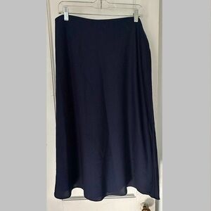 J. Crew Navy Midi Slip Skirt